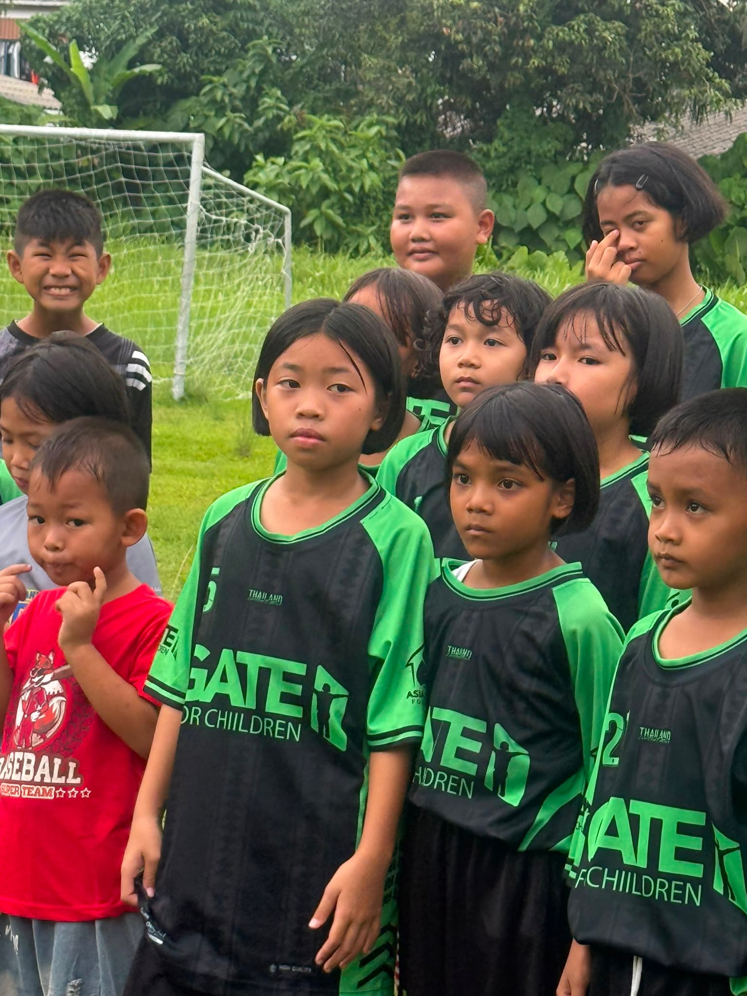 Young players in their team kit